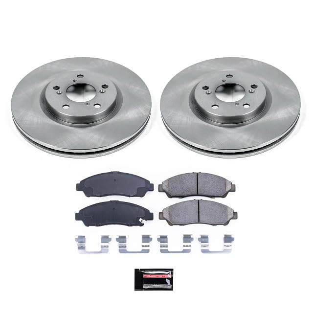 POWERSTOP Autospecialty KOE5370 Front Replacement Brake Kit-OE Brake Rotors & Ceramic Brake Pads For Acura MDX, Acura RLX, Acura ZDX, Honda Pilot [Model Specific]