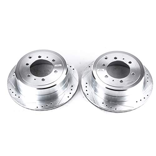 Power Stop Rear JBR743XPR Evolution Drilled & Slotted Rotor Pair For Lexus LX450 1996-1997, Toyota Land Cruiser 1995-1997 [Model Specific]