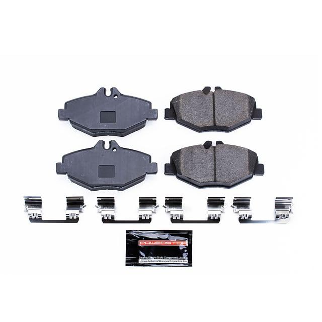Power Stop Z23-987 Z23 Evolution Sport Carbon Fiber Infused Ceramic Brake Pads with Hardware For Mercedes-Benz E320 2003-2009, Mercedes-Benz E350 2006-2009 [Model Specific]