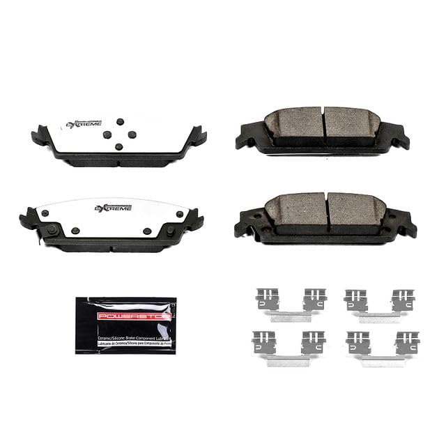 PowerStop Rear Brake Pads Ceramic For 2014-2018 Chevy Silverado 1500, 2015-2020 Suburban, 2015-2020 Tahoe, 2014-2018 GMC Sierra 1500, 2014-2020 GMC Yukon - Truck and Tow Z36-1707