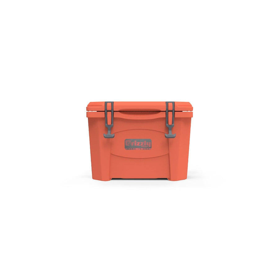 15 Cooler Grizzly | 15 qt Ice Chest Durable Rotomolded Insulated | Made in USA | Warranty for Life | for Beach Boat Camping Fishing Hunting | G15 | Coral