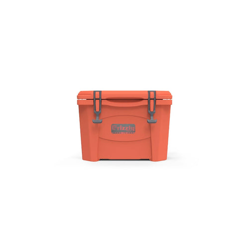 15 Cooler Grizzly | 15 qt Ice Chest Durable Rotomolded Insulated | Made in USA | Warranty for Life | for Beach Boat Camping Fishing Hunting | G15 | Coral