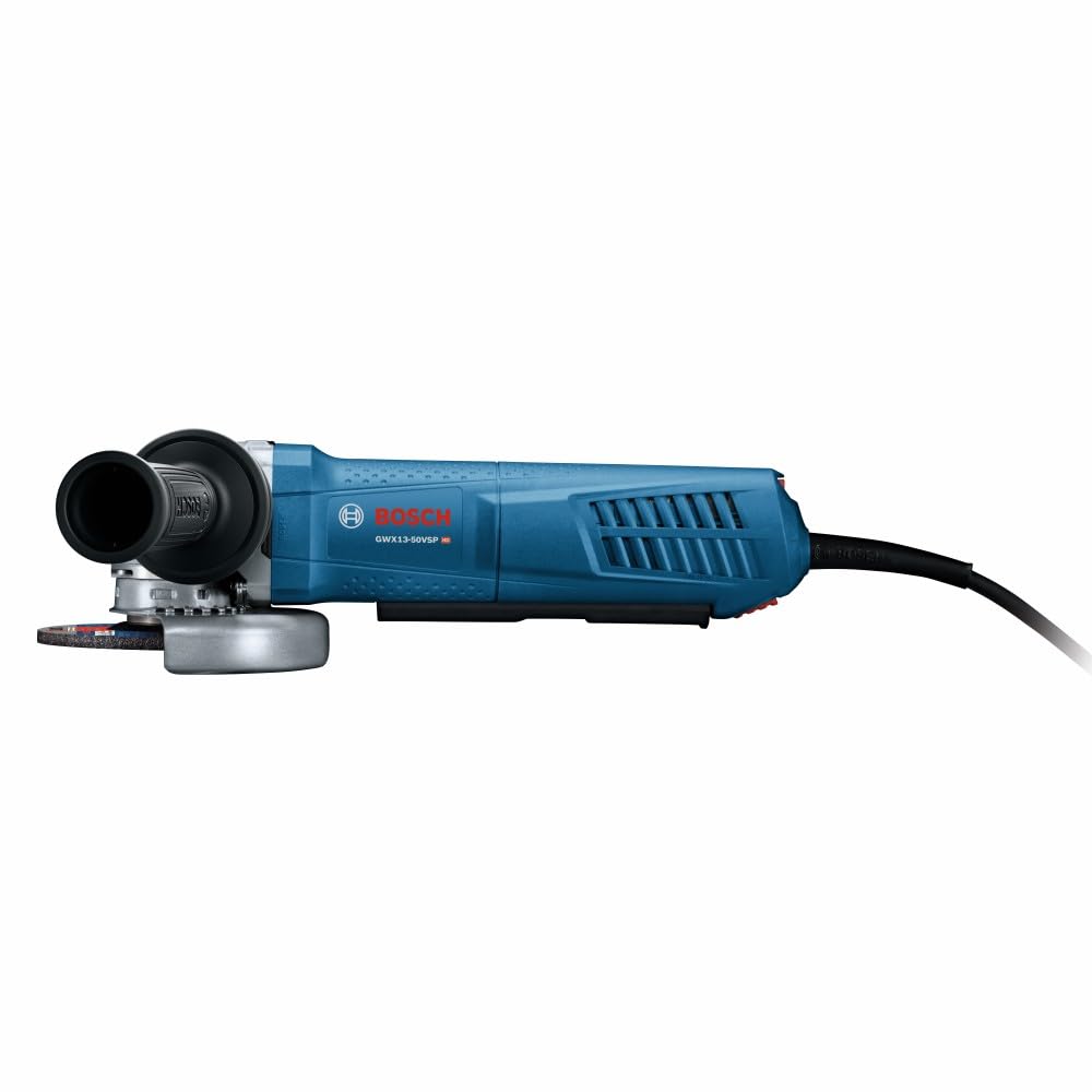 5 In. Bosch GWX13-50VSP X-LOCK Variable-Speed Angle Grinder with Lock-On Paddle Switch