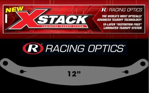Helmet Tearoffs Racing Optics 10252C - ST5 Series - Large Tab - 2mm - Clear