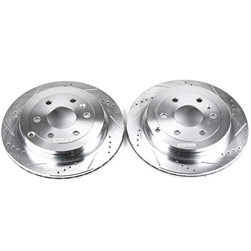 Power Stop Rear AR8675XPR Drilled & Slotted Rotor Pair For Buick Enclave, Chevrolet Traverse, GMC Acadia, GMC Acadia Limi, Saturn Outlook [Model Specific]