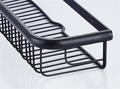 Doubledeck Bathroom Basket Shelves, Drawing Process, Antique Copper Rectangular Shelf Bathroom (Size : 30CM)