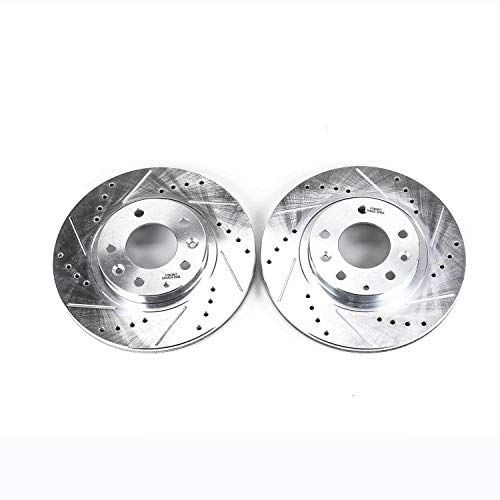 Power Stop Front JBR1157XPR Evolution Drilled & Slotted Rotor Pair For Mazda MX-5 Miata 2006-2015 [Model Specific]