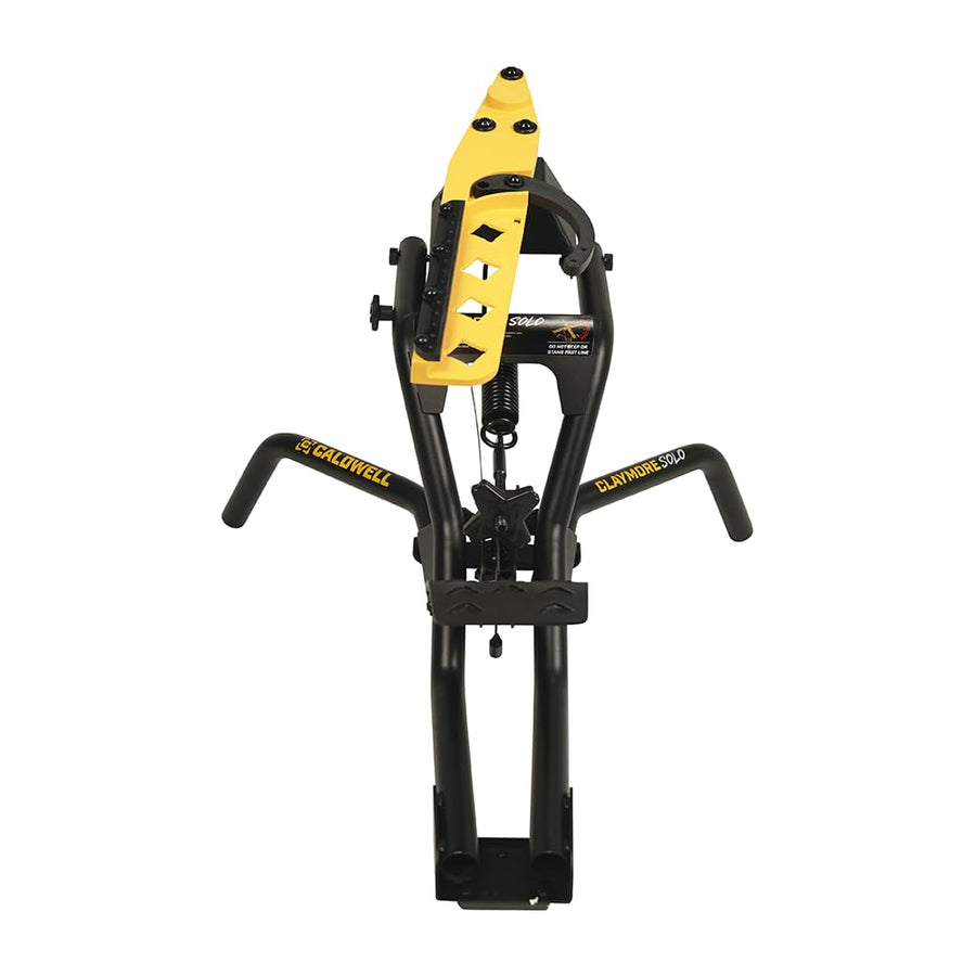 Caldwell Solo Claymore Clay Thrower with Foot Pedal, Angle Adjustment, and Auto Resetting Arm for Clay Shooting, Shooting Sports, Hunting