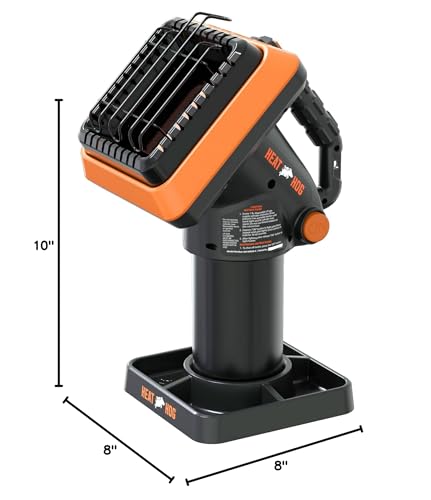 4,000 BTU Heat Hog Portable Propane Radiant Space Heater, Indoor, Outdoor, Garage, Camping, Outdoor Sports, Boating, RVs, Angled Design, Gas Powered
