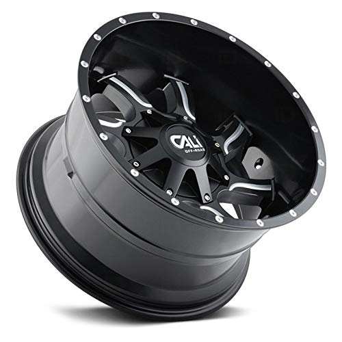 OFF-ROAD CALI TWISTED-9102 22X12 6X135/6X139.7-47ET 106CB SATIN BLACK/MILLED SPOKES