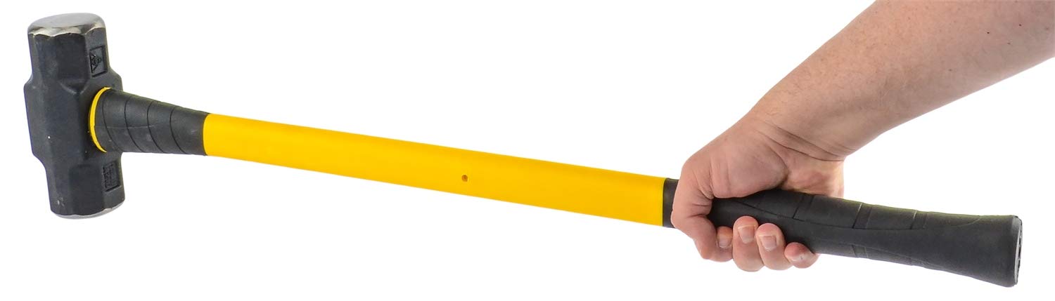 M7115 Performance Tool 12-Pound Sledge Hammer With Fiberglass Handle, Yellow,black
