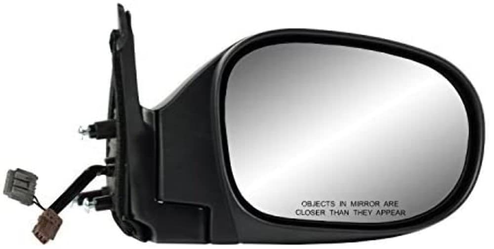 Mirror Passenger Side for Nissan Pathfinder, Textured Black, Foldaway, Heated Power