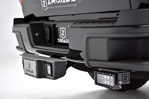 ZROADZ Universal 2" Hitch Step Kit LED - Black Mild Steel Bolt-On, No Drilling - Includes (2) 3 Inch LED Pod Lights and Universal Wiring Harness - PN#Z390010-KIT