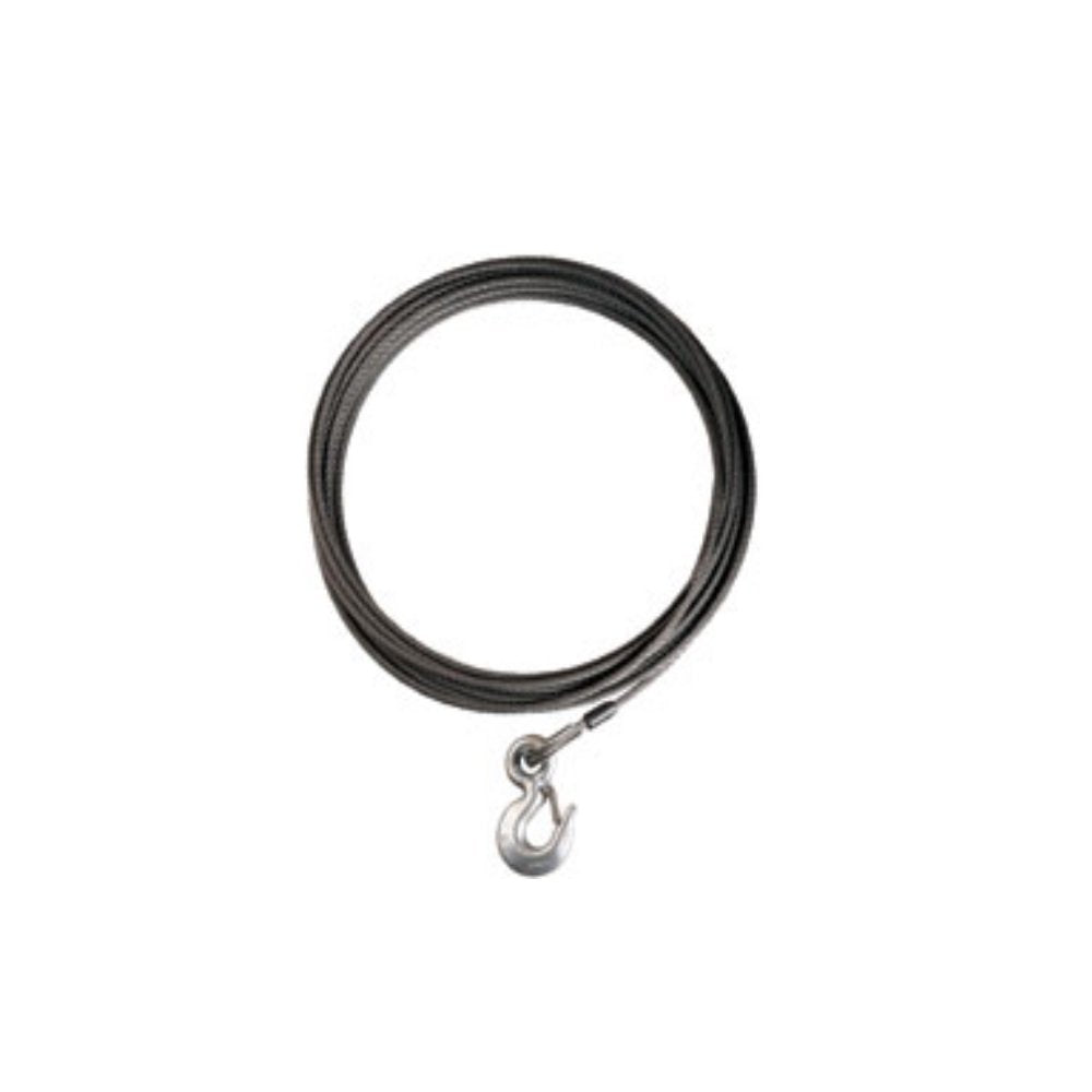 Winch Accessory WARN 77534: Steel Cable Wire Rope with Hook, 1/2" Diameter x 75' Length, 13.3 Ton (26,600 lb) Capacity