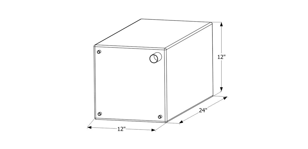 Fresh Water Tank Icon 12505, WT2471, 24x12x12, 15 Gal., Tank Only