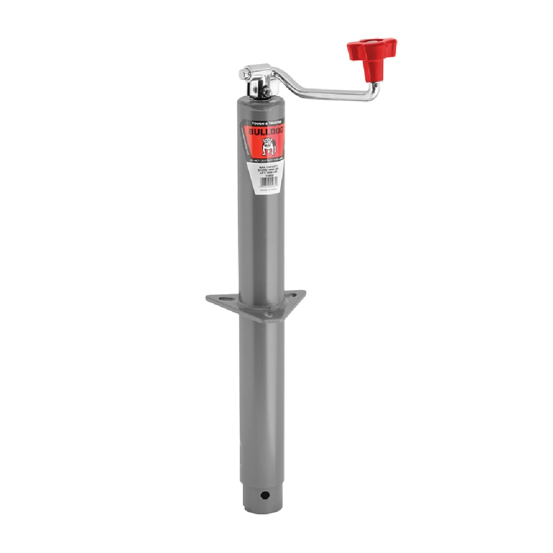 500180 Bulldog Trailer Jack Replacement Part, Topwind Crank, 6-3/4 Inch Radius w/Red Bulldog Knob For 750-5,000 lbs. Jacks
