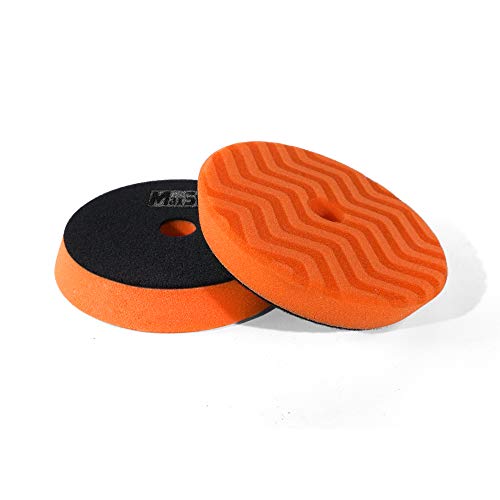 Maxshine 6" AIO Universal One-Step Orange Polishing Foam Pad – Hook & Loop Backing – All-in-One Pad for Single-Step Paint Correction – Compatible with DA & Rotary Polishers