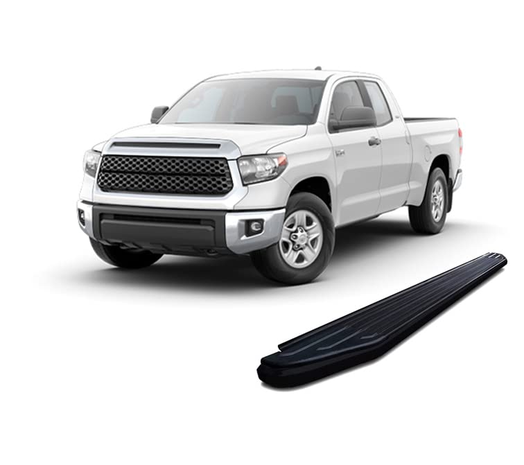 Peerless Black Horse Running Boards Compatible with 2007-2021 Toyota Tundra-PR-T685BK Black