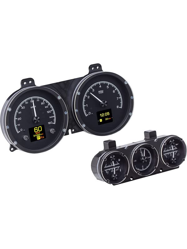 Dakota Digital 67 Camaro Chevy Analog Gauges Kit w/ Console Black HDX-67C-CAC-K