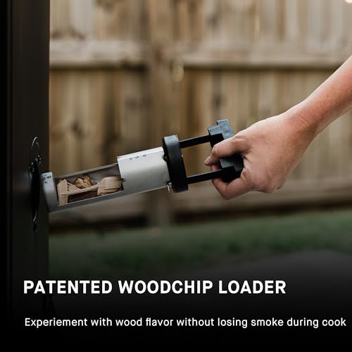 30-inch Masterbuilt® Digital Electric Vertical BBQ Smoker with Leg Kit, Side Wood Chip Loader and 710 Cooking Square Inches in Black, Model MB20070421
