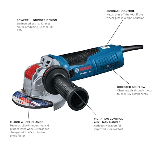 X-LOCK Bosch GWX13-60 6 In. Angle Grinder with Side Switch