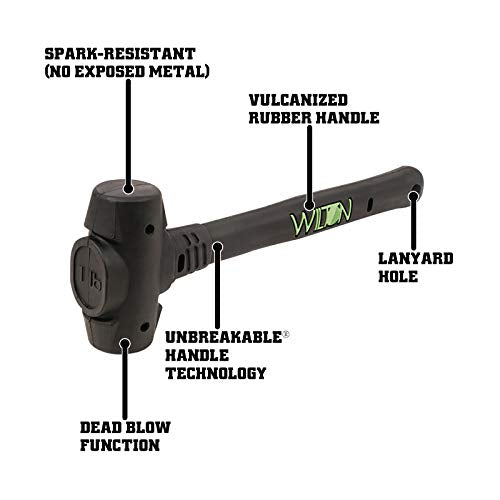 B.A.S.H Wilton 14" Dead Blow Hammer, 1-1/2 Lb Head (55114)