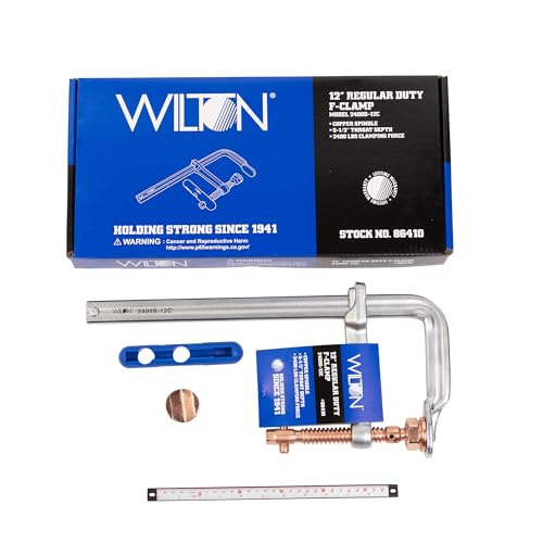 Wilton Regular Spark-Duty F-Clamp, 12" Opening, 5-1/2" Throat, 2660 Lbs. Clamping Force (Model 2400S-12C)