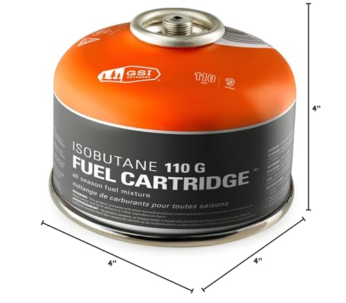 110g GSI Outdoors Isobutane Fuel Cartridge – Compact High-Performance Camping Stove Fuel Canister for Backpacking, Hiking & Outdoor Cooking