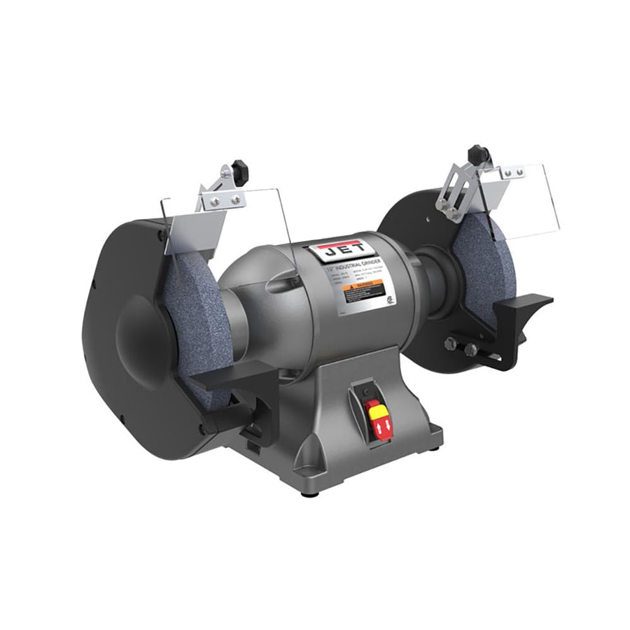 JET 10-Inch Bench Grinder Industrial, 1800 RPM, 1-1/2 HP, 115V 1Ph (Model IBG-10)