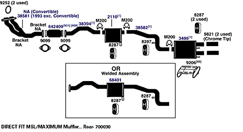 Exhaust Muffler AP Exhaust Products 3486