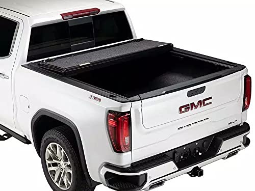 A.R.E. Hard Tri-Fold Fusion Color Match Tonneau Cover Compatible with 2014-2018 Chevrolet Silverado/gmc Sierra 6.6 Ft Bed Paint Code 66 Sonoma Jewel Red
