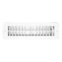 Plastic Floor Register RV Designer H851 with Damper, 10 inch x 2-1/4 inch, White, Interior Hardware