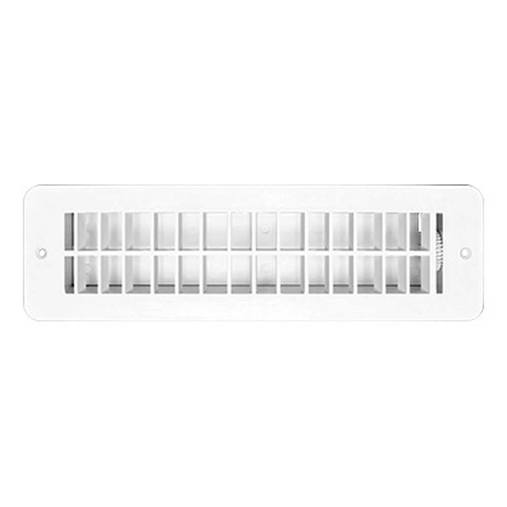 Plastic Floor Register RV Designer H851 with Damper, 10 inch x 2-1/4 inch, White, Interior Hardware