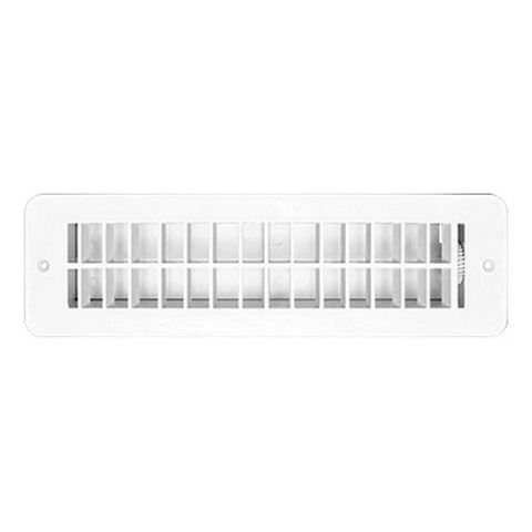 Plastic Floor Register RV Designer H851 with Damper, 10 inch x 2-1/4 inch, White, Interior Hardware