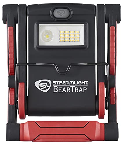 BearTrap Streamlight 61520 2000 Lumen Multi-Function Worklight with Magnetic Base and Hang Hook, 120V/100V AC, Red