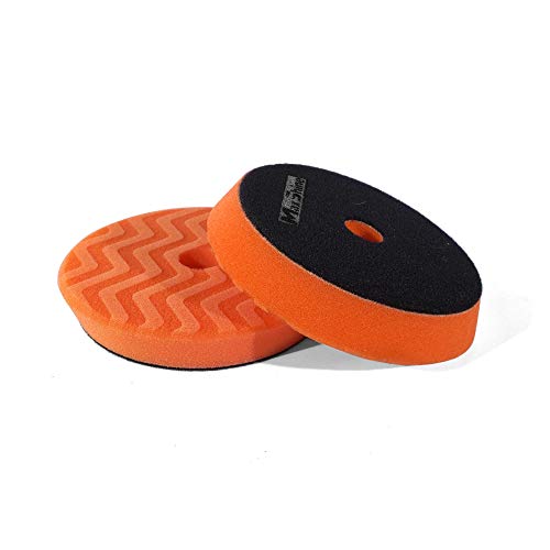 Maxshine 6" AIO Universal One-Step Orange Polishing Foam Pad – Hook & Loop Backing – All-in-One Pad for Single-Step Paint Correction – Compatible with DA & Rotary Polishers