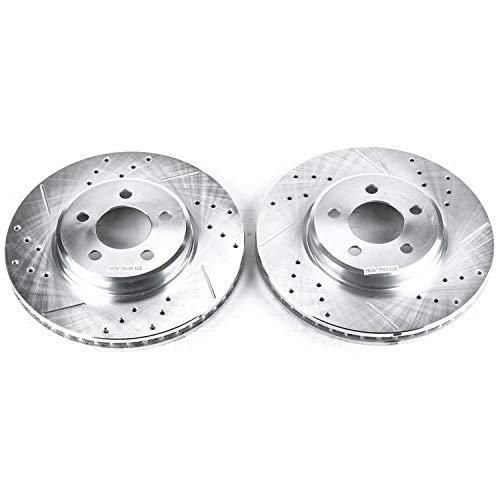 Front Power Stop AR8358XPR Drilled & Slotted Evolution Rotor Pair