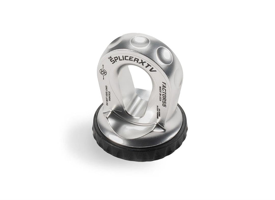 Factor 55 Splicer XTV Synthetic Rope Shackle Mouting Thimble, Fits Pin/Bow End of 1/2 and 5/8" Shackles - Silver