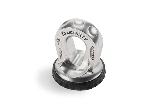 Factor 55 Splicer XTV Synthetic Rope Shackle Mouting Thimble, Fits Pin/Bow End of 1/2 and 5/8" Shackles - Silver