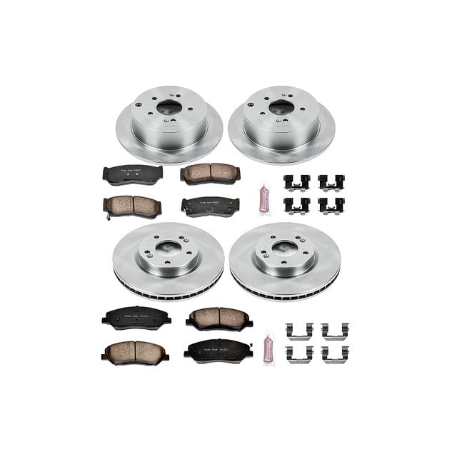 Power Stop Autospecialty KOE4116 Front and Rear Replacement Brake Kit-OE Brake Rotors & Ceramic Brake Pads For Hyundai Santa Fe 2007-2009 [Model Specific]