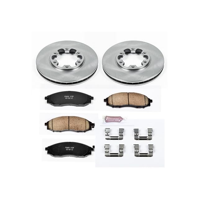 Power Stop Autospecialty KOE1176 Front Replacement Brake Kit-OE Brake Rotors & Ceramic Brake Pads For Nissan Frontier 2003-2004, Nissan Xterra 2000-2004 [Model Specific]