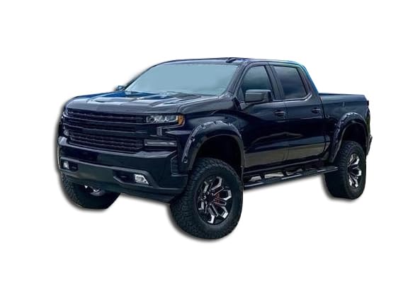 Extreme Black Horse Wheel-to-Wheel Side Steps Satin Black Compatible with 2019-2024 Silverado/Sierra 1500|2022-2023 Chevrolet Silverado 1500 LTD|2022-2022 GMC Sierra 1500 Limited-GMBK-NL-19
