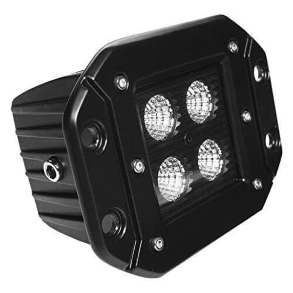 2-Inch Square Flush Mount Southern Truck Cree Flood Beam Led Lights - (Pair | Black Series) W/Harness 79900