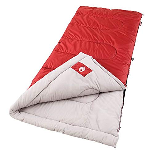 Coleman 30⁰F Palmetto Adult Sleeping Bag, Cool-Weather Sleeping Bag with Snag-Free Zipper & Soft Liner, Machine Washable