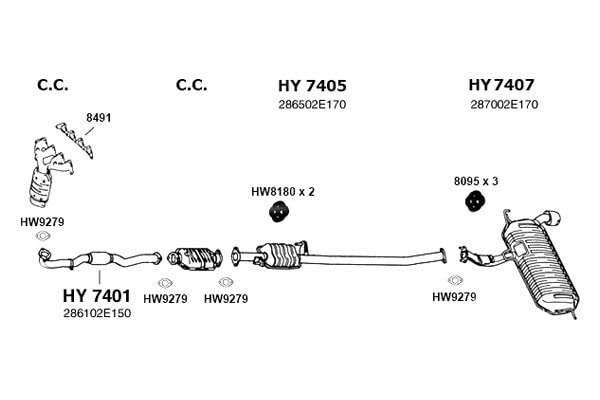 HW9279 Ansa - Exhaust Pipe Flange Gasket