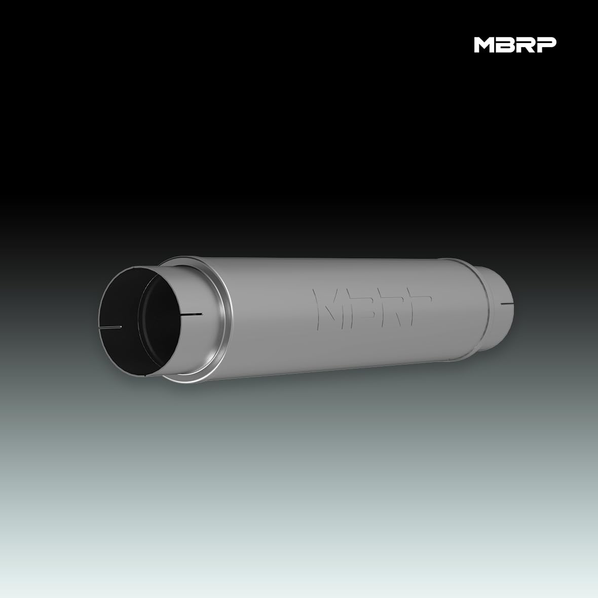 MBRP Exhaust Muffler M2050S 5 in. Inlet/Outlet 6 in. x 24 in. Body 31 in. Overall T409 Stainless Steel 4 in. OD Tip Muffler