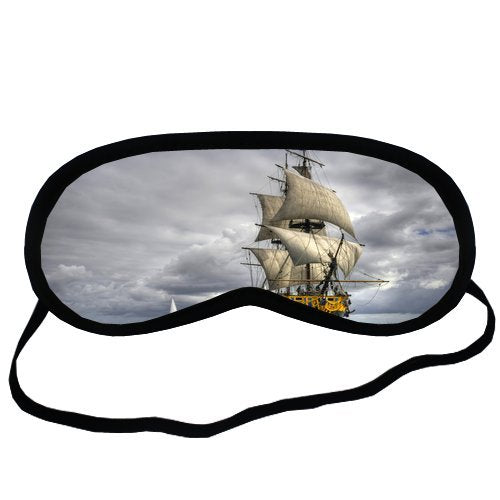Sleeping Mask Sail_Ship Travel Soft Cotton Eye Mask Cover Shade Blindfold Rest Shield Aids