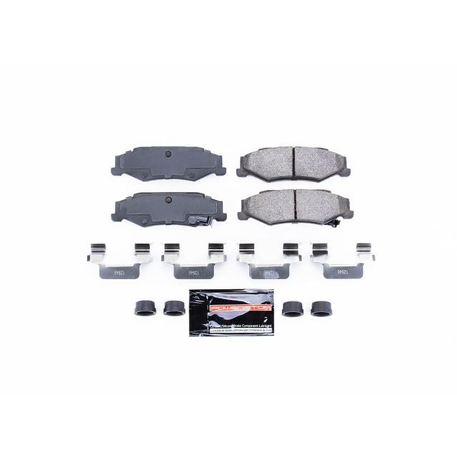 Power Stop Z23-732 Z23 Evolution Sport Carbon Fiber Infused Ceramic Brake Pads with Hardware For Cadillac XLR 2004-2009, Chevrolet Corvette 1997-2013 [Model Specific]