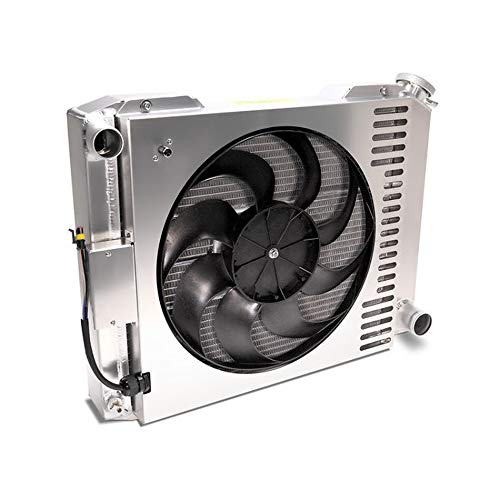 Slim-Fit PFM Radiator, Universal Series, 23-13/32 in W x 18-1/2 in H x 4 in D, Single Pass, Driver Side Inlet, Passenger Side Outlet, Aluminum, Natural, Manual Transmission, Each