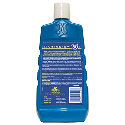 Meguiar's Once Step Marine/RV Cleaner Wax M5016 - Professional-Grade Cleaner, Polish and Protect for Long-Lasting Shine - Restores Color and Gloss, 16 Oz